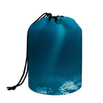 Ocean Underwater Print Drawstring Makeup Bag