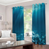 Ocean Underwater Print Extra Wide Grommet Curtains