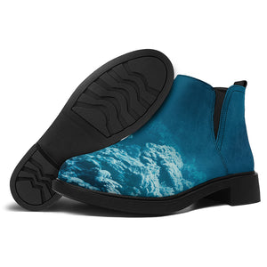 Ocean Underwater Print Flat Ankle Boots