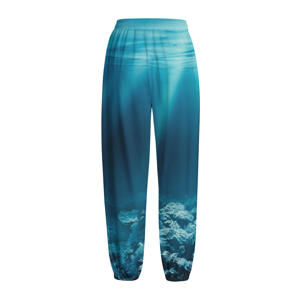 Ocean Underwater Print Fleece Lined Knit Pants