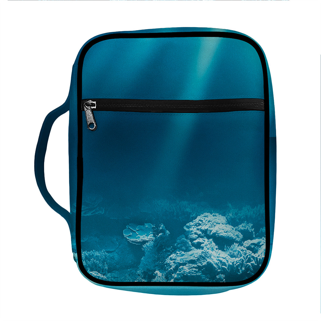 Ocean Underwater Print Front Pocket Bible Bag
