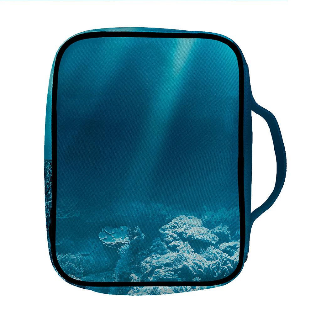 Ocean Underwater Print Front Pocket Bible Bag
