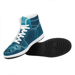 Ocean Underwater Print High Top Leather Sneakers