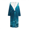 Ocean Underwater Print Hooded Bathrobe