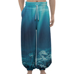 Ocean Underwater Print Lantern Pants