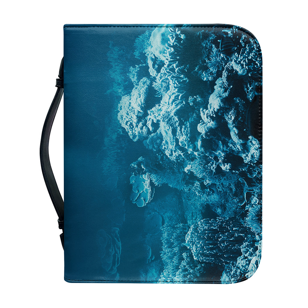 Ocean Underwater Print Leather Bible Cover