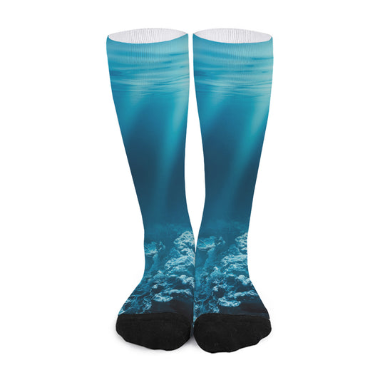 Ocean Underwater Print Long Socks