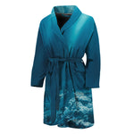 Ocean Underwater Print Men's Bathrobe