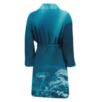 Ocean Underwater Print Men's Bathrobe