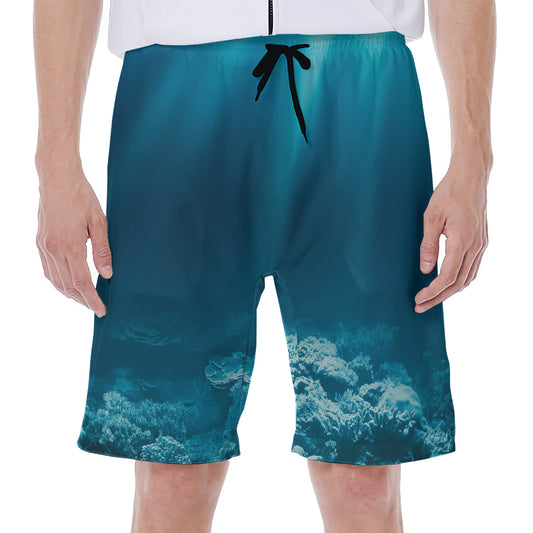 Ocean Underwater Print Men's Beach Shorts