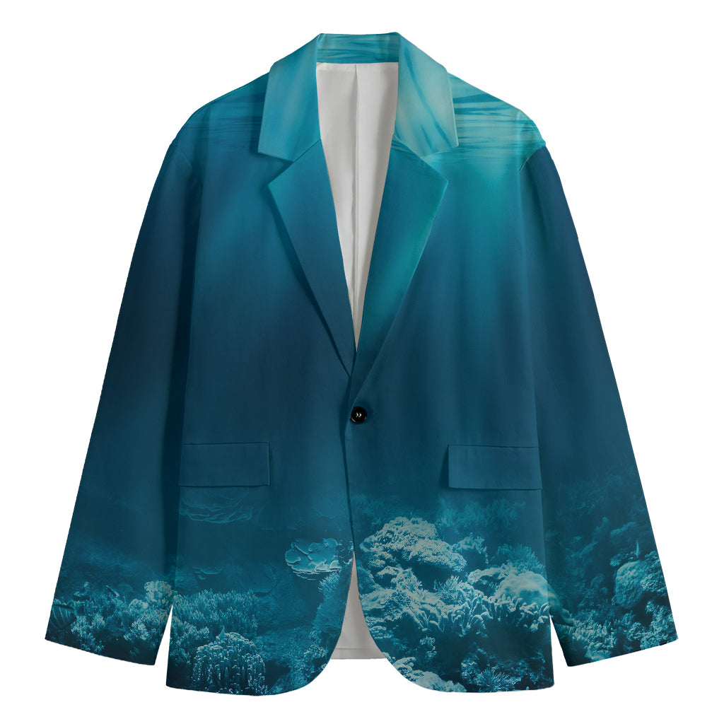 Ocean Underwater Print Men's Blazer