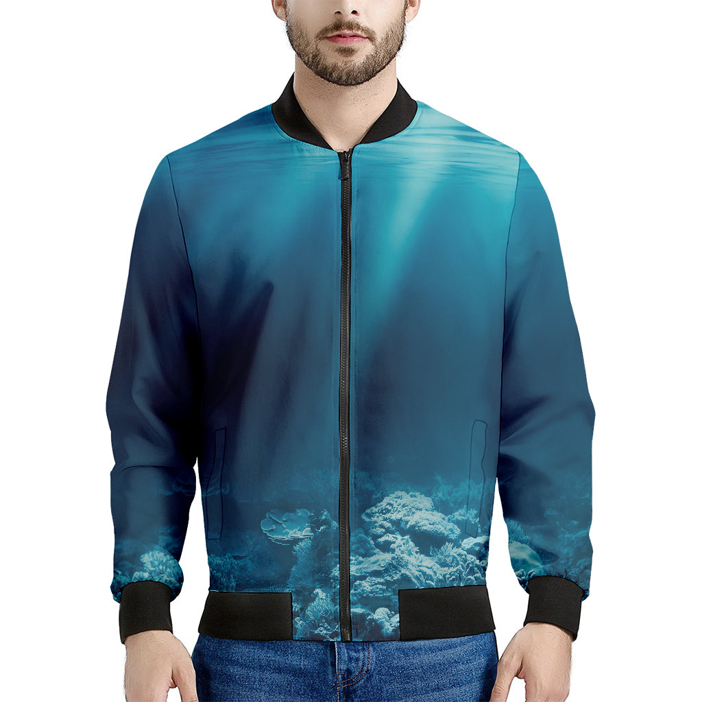 Ocean Underwater Print Men's Bomber Jacket