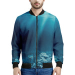 Ocean Underwater Print Men's Bomber Jacket