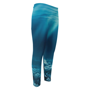 Ocean Underwater Print Men's Compression Pants