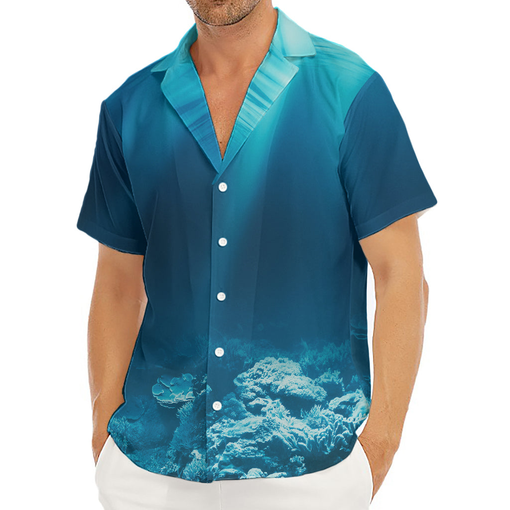 Ocean Underwater Print Men's Deep V-Neck Shirt