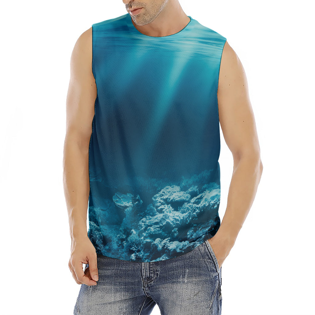 Ocean Underwater Print Men's Fitness Tank Top