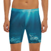 Ocean Underwater Print Men's Long Boxer Briefs