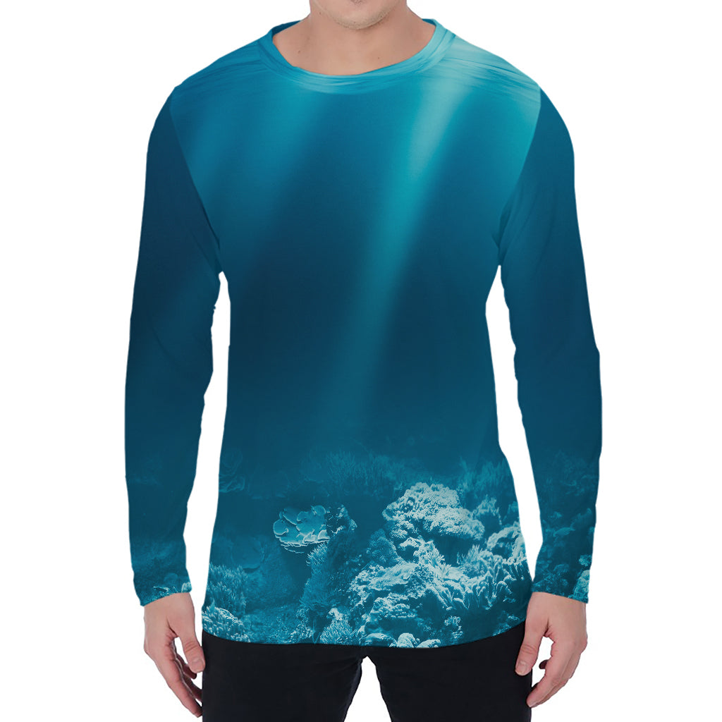 Ocean Underwater Print Men's Long Sleeve T-Shirt