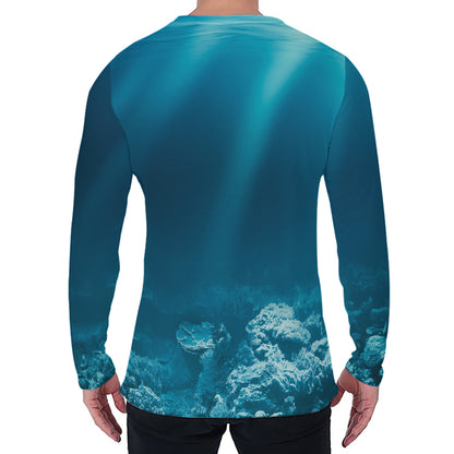 Ocean Underwater Print Men's Long Sleeve T-Shirt