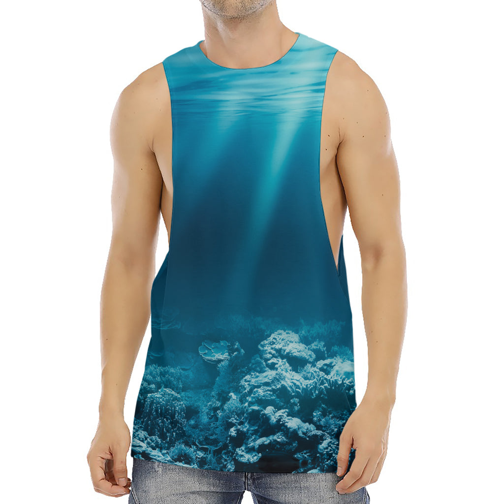 Ocean Underwater Print Men's Muscle Tank Top