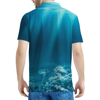 Ocean Underwater Print Men's Polo Shirt
