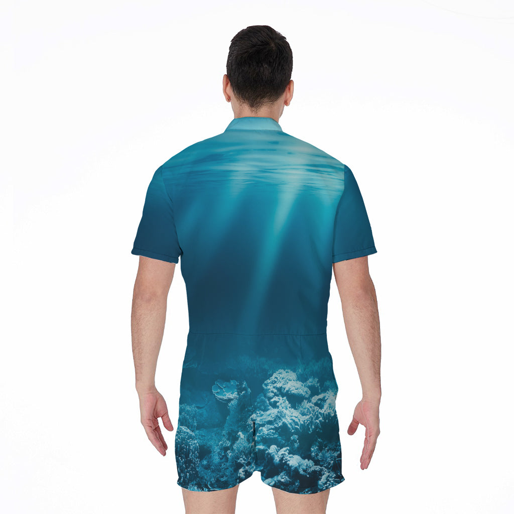 Ocean Underwater Print Men's Rompers