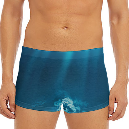 Ocean Underwater Print Men's Short Boxer Briefs