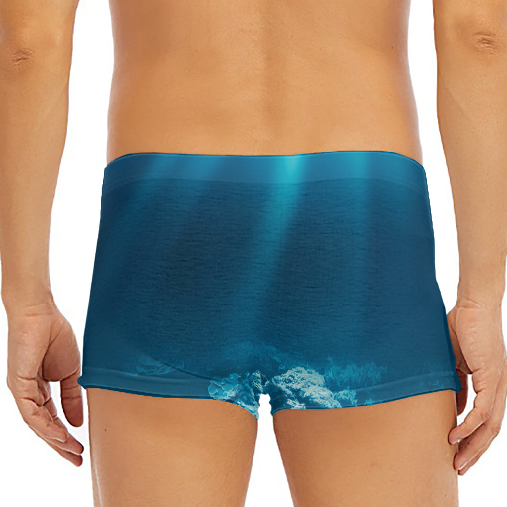 Ocean Underwater Print Men's Short Boxer Briefs