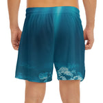 Ocean Underwater Print Men's Split Running Shorts