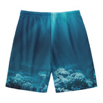 Ocean Underwater Print Men's Swim Trunks