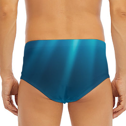 Ocean Underwater Print Men's Triangle Swim Briefs
