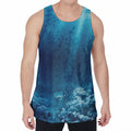 Ocean Underwater Print Men's Velvet Tank Top