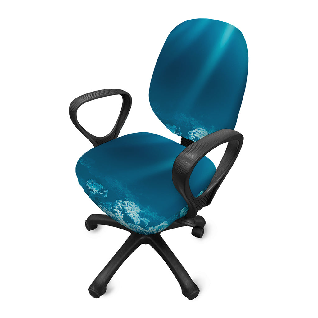 Ocean Underwater Print Office Chair Cover