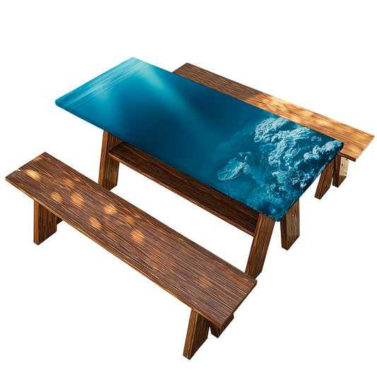 Ocean Underwater Print Picnic Table Cover