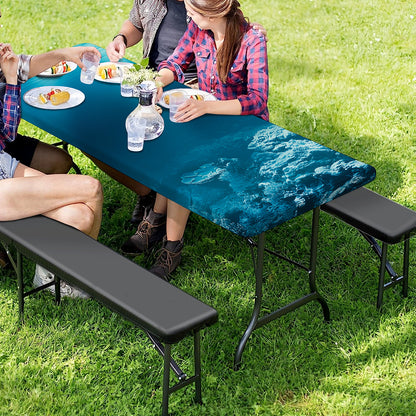 Ocean Underwater Print Picnic Table Cover