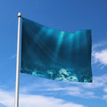 Ocean Underwater Print Polyester Flag