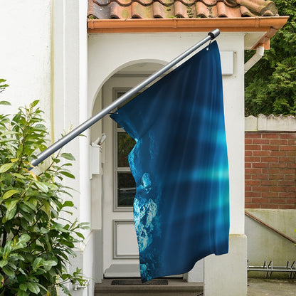 Ocean Underwater Print Polyester Flag