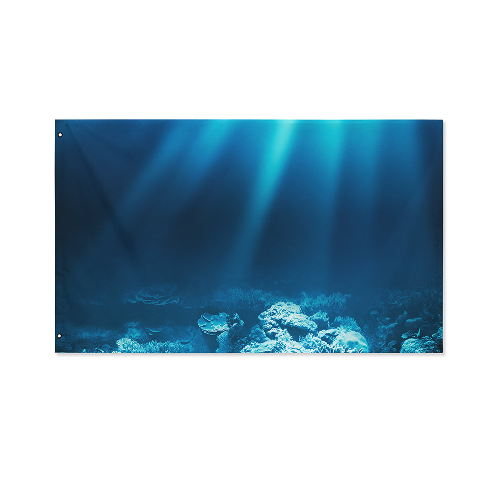 Ocean Underwater Print Polyester Flag