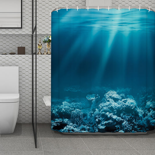 Ocean Underwater Print Polyester Shower Curtain