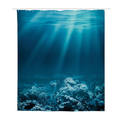 Ocean Underwater Print Polyester Shower Curtain