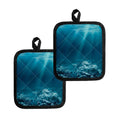 Ocean Underwater Print Pot Holders