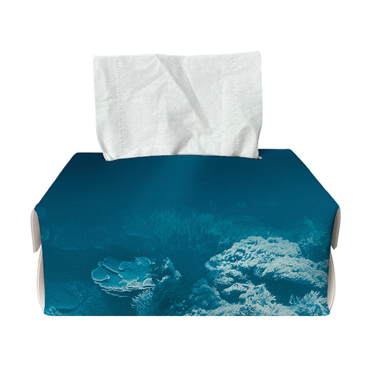 Ocean Underwater Print Rectangle Tissue Box Cover