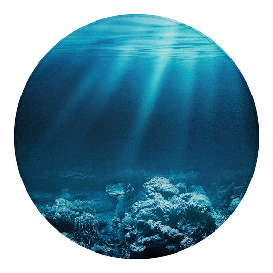 Ocean Underwater Print Round Blanket
