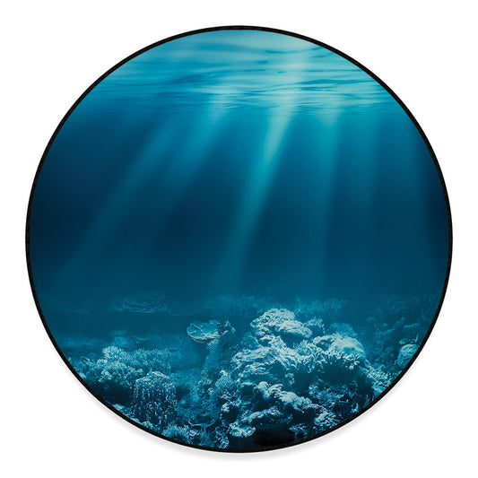Ocean Underwater Print Round Floor Mat