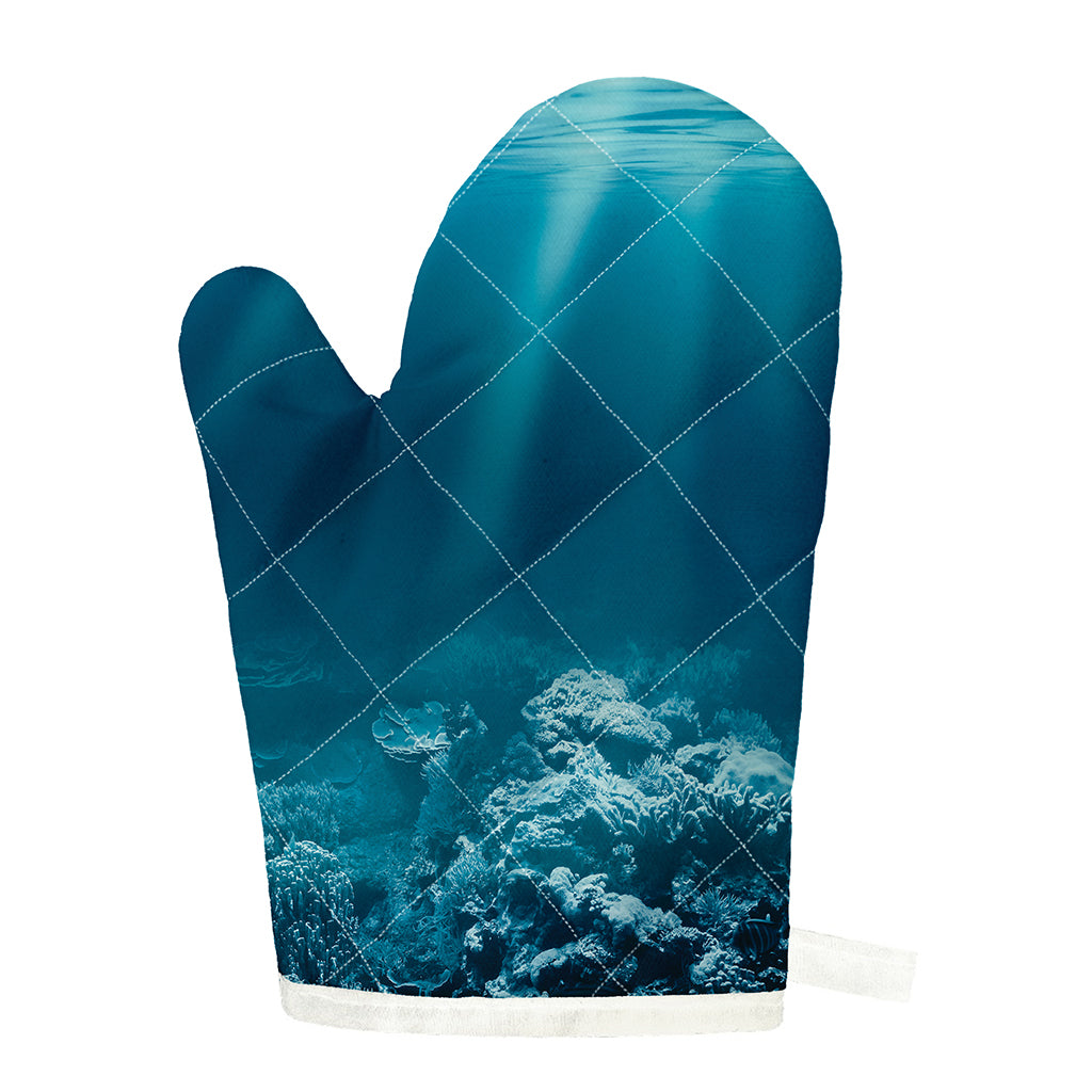 Ocean Underwater Print Single Oven Mitt