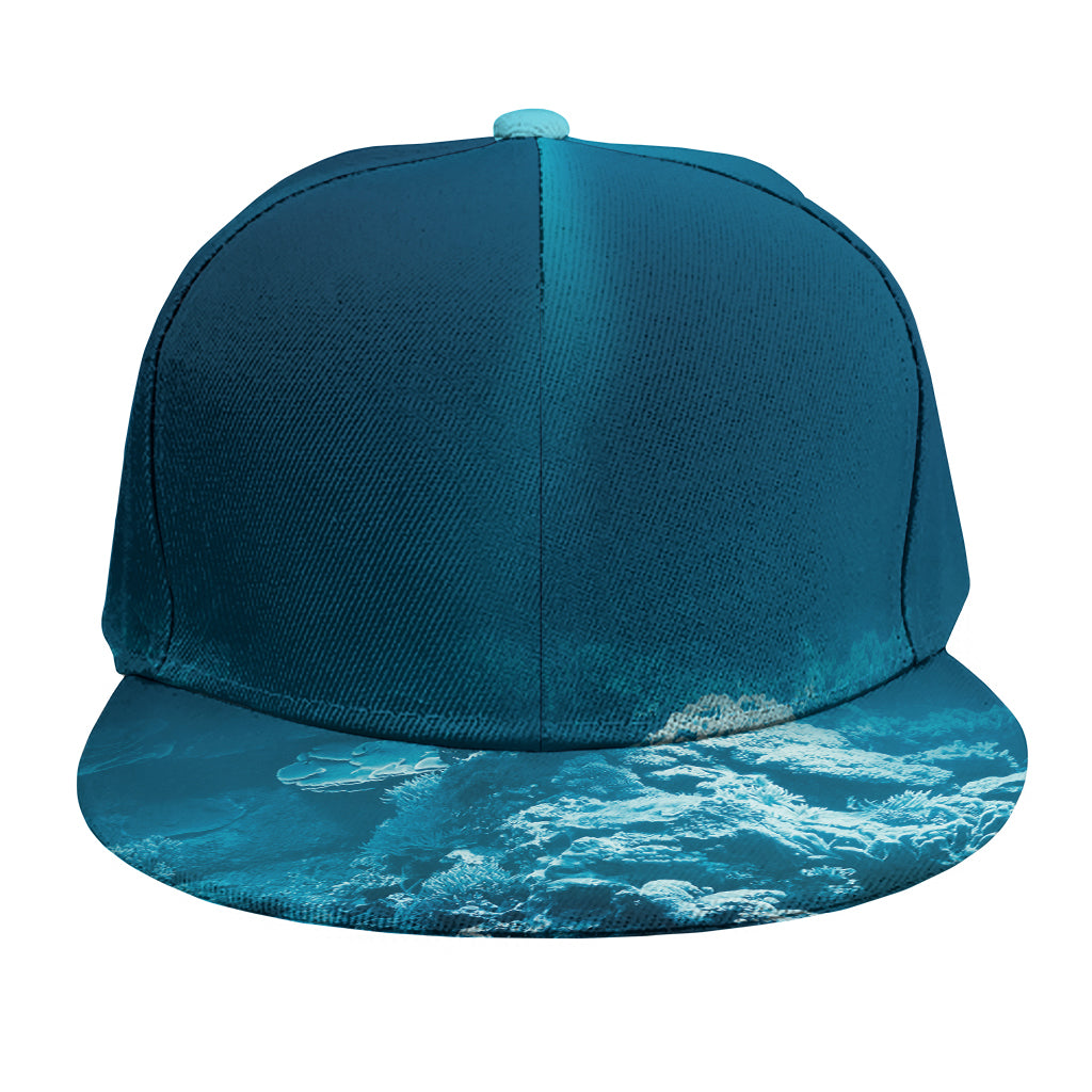 Ocean Underwater Print Snapback Cap