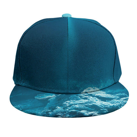Ocean Underwater Print Snapback Cap
