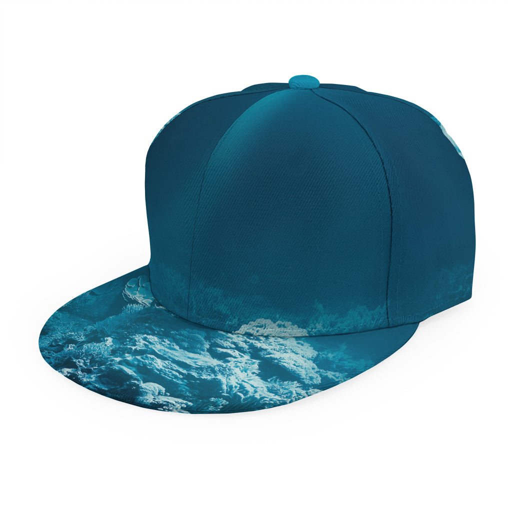 Ocean Underwater Print Snapback Cap