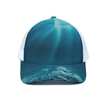 Ocean Underwater Print White Mesh Trucker Cap