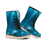 Ocean Underwater Print Winter Boots